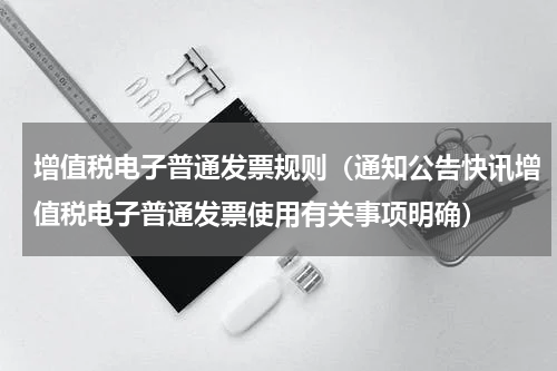 增值税电子普通发票规则（通知公告快讯增值税电子普通发票使用有关事项明确）