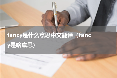 fancy是什么意思中文翻译（fancy是啥意思）