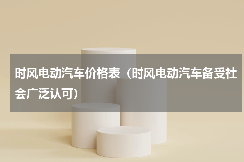 时风电动汽车价格表（时风电动汽车备受社会广泛认可）