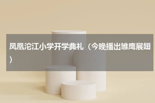 凤凰沱江小学开学典礼（今晚播出雏鹰展翅）