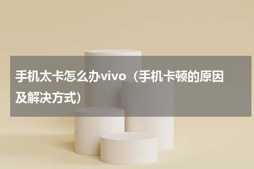 手机太卡怎么办vivo（手机卡顿的原因及解决方式）
