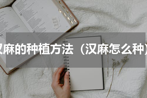 汉麻的种植方法（汉麻怎么种）