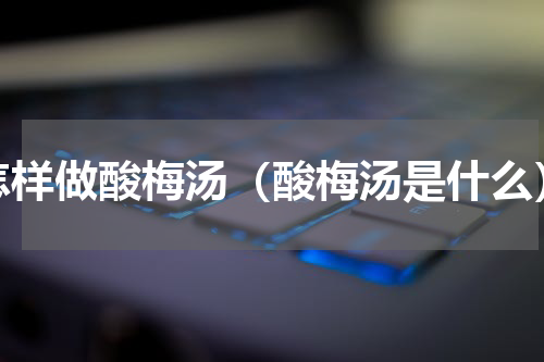 怎样做酸梅汤（酸梅汤是什么）