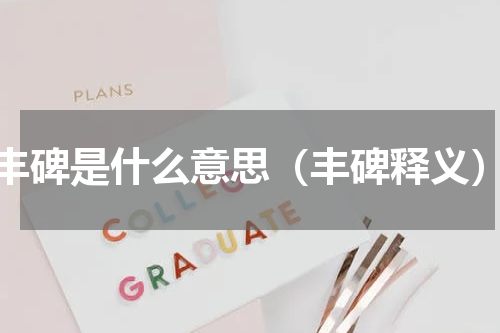 丰碑是什么意思（丰碑释义）
