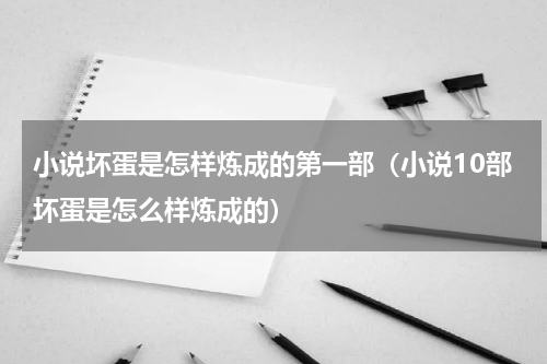 小说坏蛋是怎样炼成的第一部（小说10部坏蛋是怎么样炼成的）