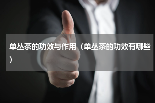 单丛茶的功效与作用（单丛茶的功效有哪些）