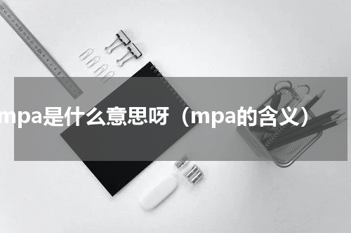 mpa是什么意思呀（mpa的含义）