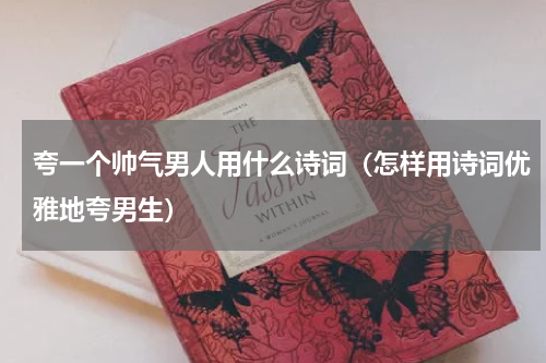 夸一个帅气男人用什么诗词（怎样用诗词优雅地夸男生）