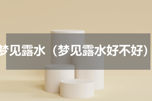 梦见露水（梦见露水好不好）