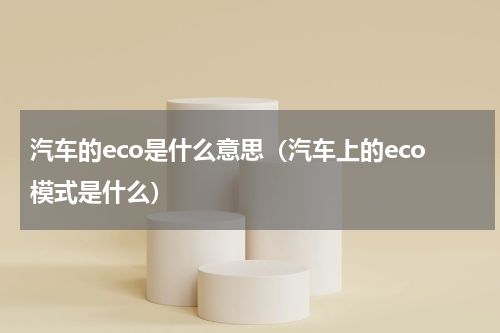 汽车的eco是什么意思（汽车上的eco模式是什么）
