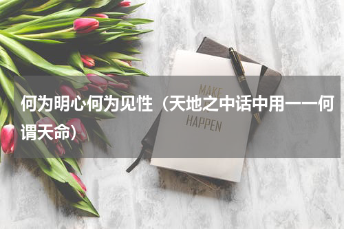何为明心何为见性（天地之中话中用一一何谓天命）