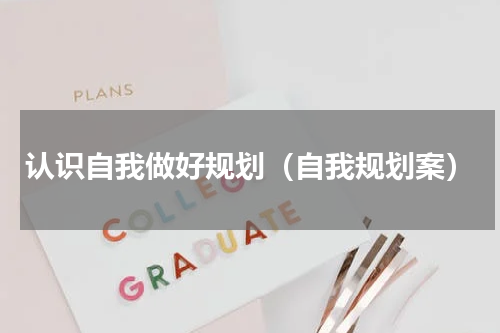 认识自我做好规划（自我规划案）