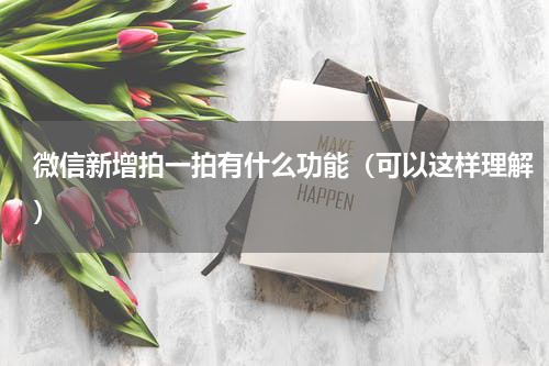 微信新增拍一拍有什么功能（可以这样理解）