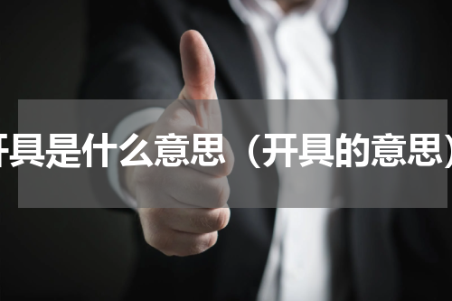 开具是什么意思（开具的意思）