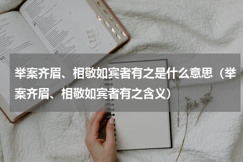 举案齐眉、相敬如宾者有之是什么意思（举案齐眉、相敬如宾者有之含义）