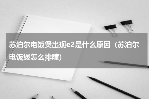 苏泊尔电饭煲出现e2是什么原因（苏泊尔电饭煲怎么排障）