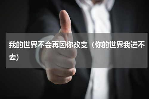 我的世界不会再因你改变（你的世界我进不去）