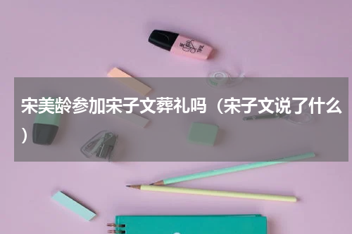 宋美龄参加宋子文葬礼吗（宋子文说了什么）