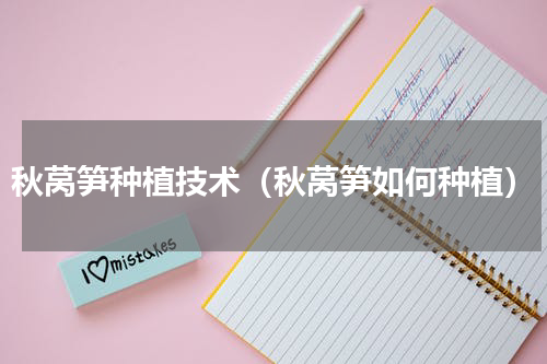 秋莴笋种植技术（秋莴笋如何种植）