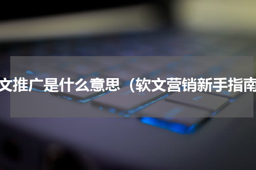 软文推广是什么意思（软文营销新手指南）