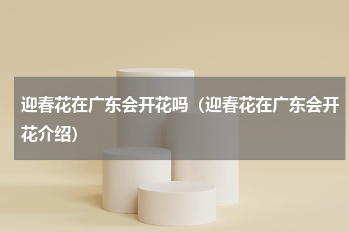 迎春花在广东会开花吗（迎春花在广东会开花介绍）