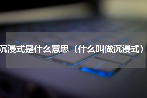 沉浸式是什么意思（什么叫做沉浸式）