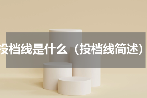 投档线是什么（投档线简述）