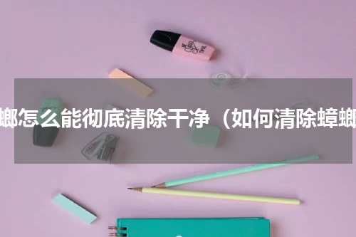 蟑螂怎么能彻底清除干净（如何清除蟑螂）