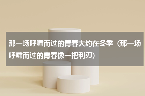 那一场呼啸而过的青春大约在冬季（那一场呼啸而过的青春像一把利刃）