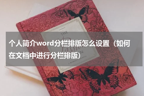 个人简介word分栏排版怎么设置（如何在文档中进行分栏排版）