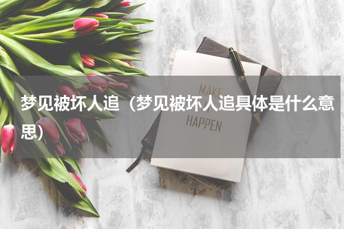 梦见被坏人追（梦见被坏人追具体是什么意思）