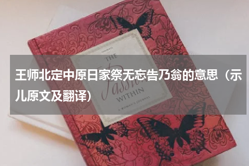 王师北定中原日家祭无忘告乃翁的意思（示儿原文及翻译）
