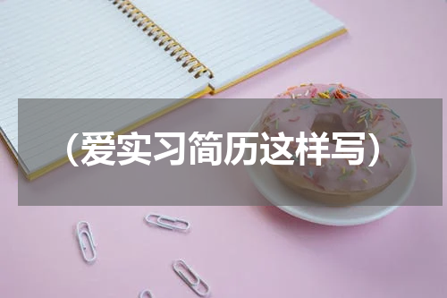 （爱实习简历这样写）