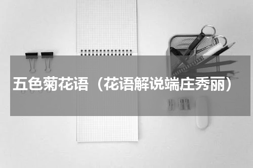 五色菊花语（花语解说端庄秀丽）