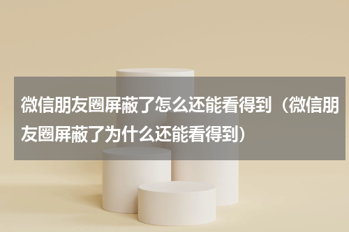 微信朋友圈屏蔽了怎么还能看得到（微信朋友圈屏蔽了为什么还能看得到）