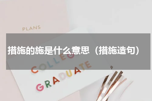 措施的施是什么意思（措施造句）