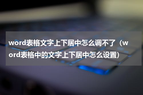 word表格文字上下居中怎么调不了（word表格中的文字上下居中怎么设置）