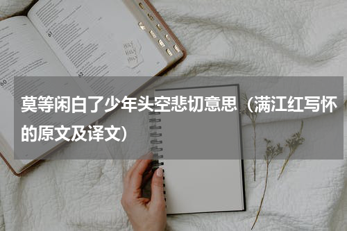 莫等闲白了少年头空悲切意思（满江红写怀的原文及译文）