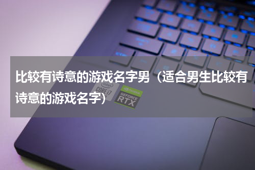 比较有诗意的游戏名字男（适合男生比较有诗意的游戏名字）