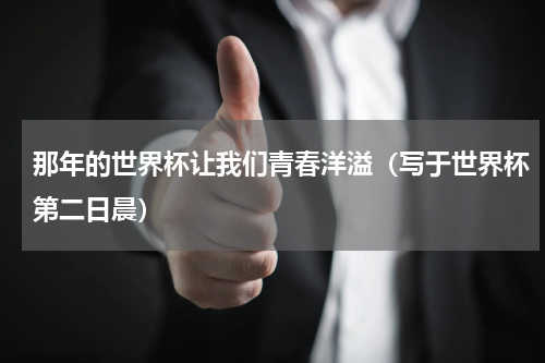 那年的世界杯让我们青春洋溢（写于世界杯第二日晨）