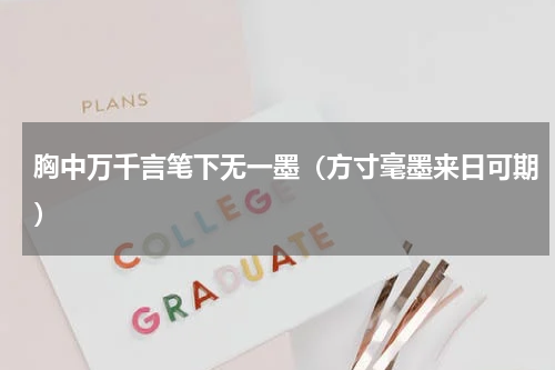 胸中万千言笔下无一墨（方寸毫墨来日可期）