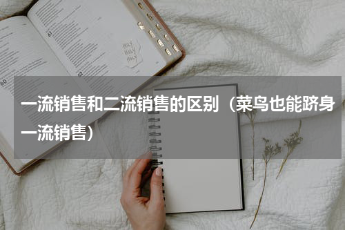 一流销售和二流销售的区别（菜鸟也能跻身一流销售）