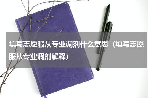 填写志愿服从专业调剂什么意思（填写志愿服从专业调剂解释）