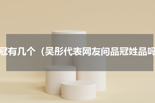 品冠有几个（吴彤代表网友问品冠姓品吗）