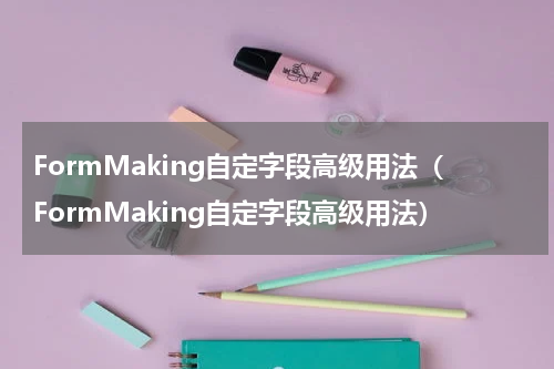 FormMaking自定字段高级用法（FormMaking自定字段高级用法）