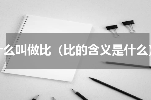什么叫做比（比的含义是什么）