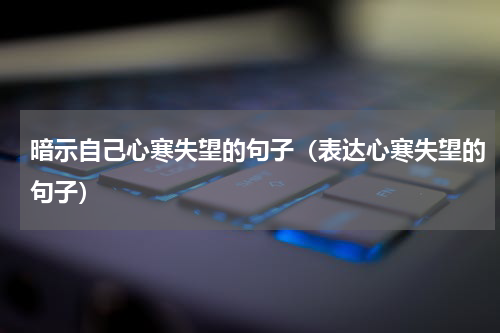 暗示自己心寒失望的句子（表达心寒失望的句子）