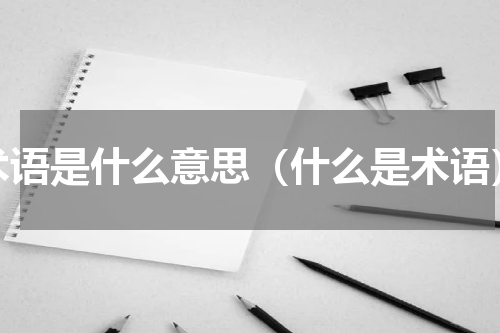 术语是什么意思（什么是术语）