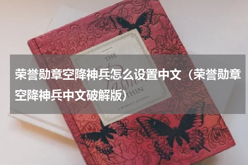 荣誉勋章空降神兵怎么设置中文（荣誉勋章空降神兵中文破解版）