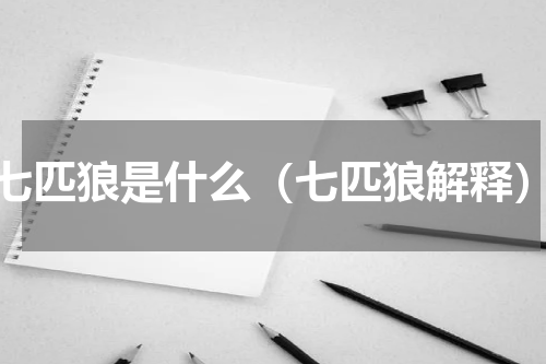 七匹狼是什么（七匹狼解释）